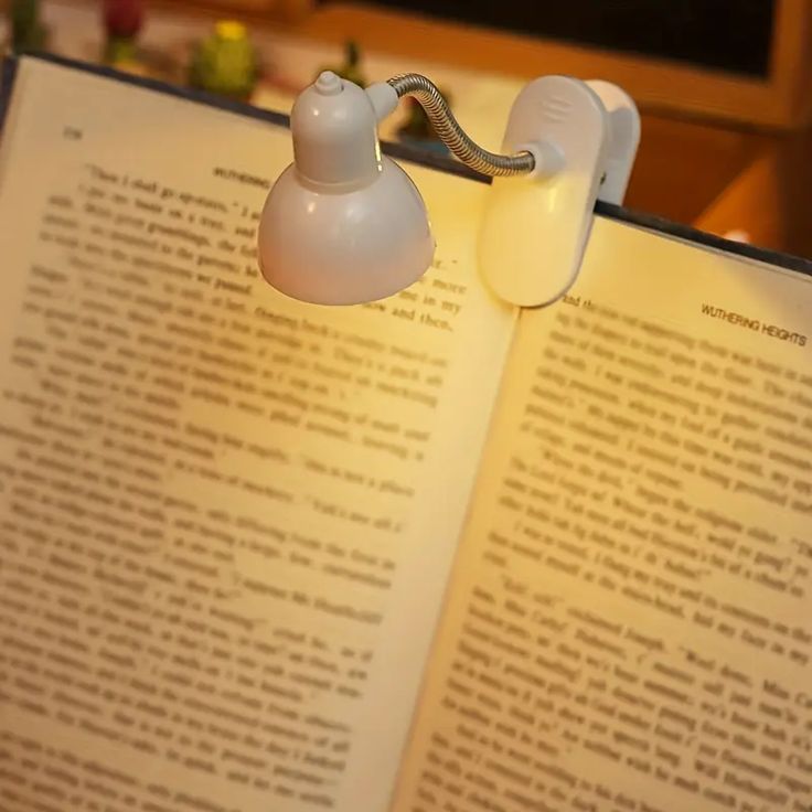 Mini Book Light With Clip – Cute Retro Night Lamp with 360° Flexible Gooseneck & Portable Reading Light for Bed
