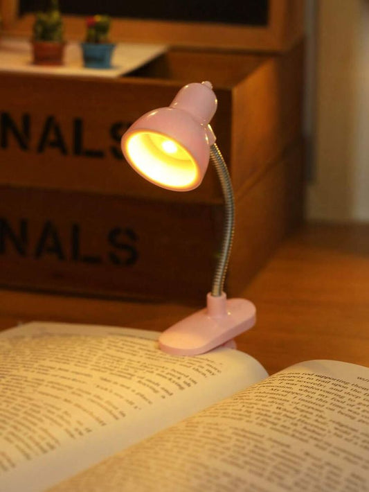 Mini Book Light With Clip – Cute Retro Night Lamp with 360° Flexible Gooseneck & Portable Reading Light for Bed