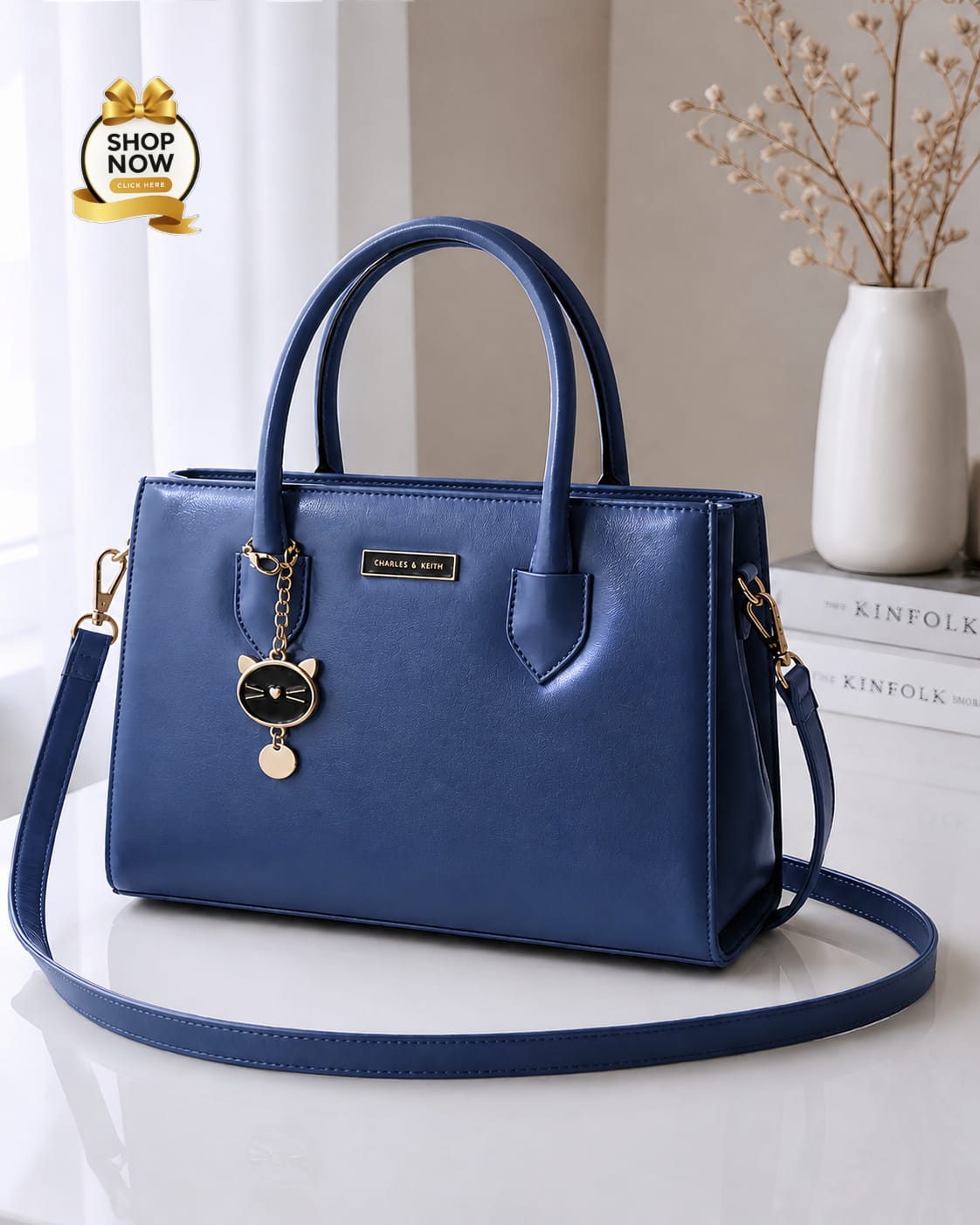 Charles And Keith 2 Zipper Bag | Biege