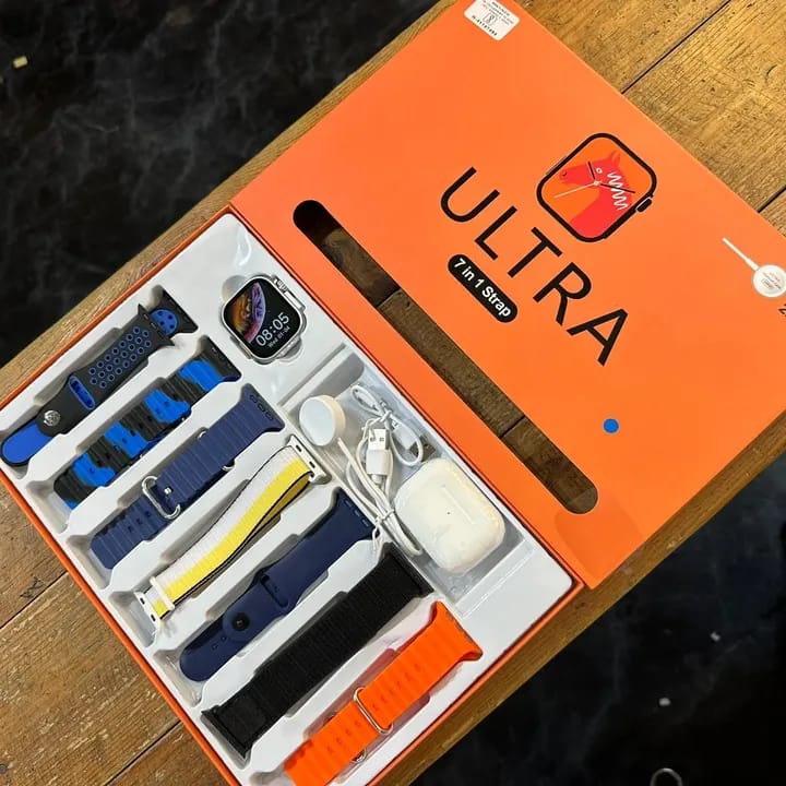7-in-1 Ultra 3 Smart Watch with 7 Colorful Straps