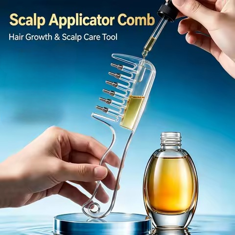 Scalp Massage & Relaxing Comb with Rolling Balls – Gentle Head Massager Comb for Scalp Massage, Hair Care & Relaxation (Random Color)