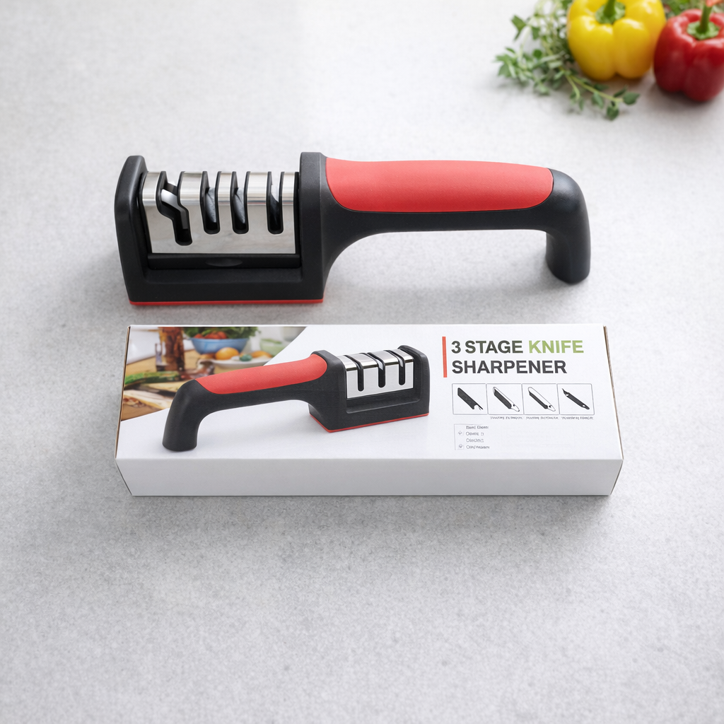 3-Stage Professional Manual Knife Sharpener