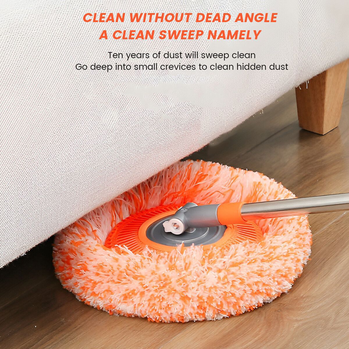 360° Rotating Microfiber Sunflower Mop with Extendable Handle