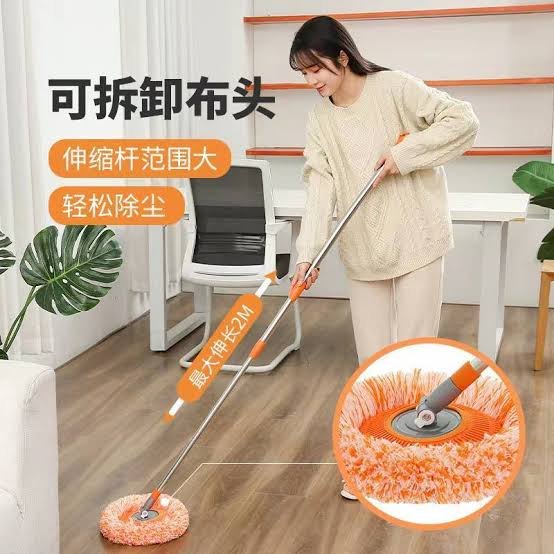 360° Rotating Microfiber Sunflower Mop with Extendable Handle