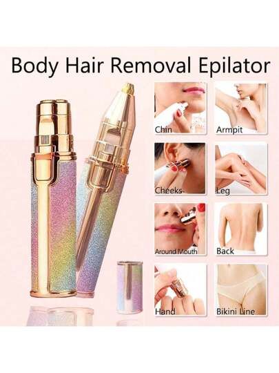 2 In 1 Electric Eyebrow Trimmer And Shaver | Flawless Hair Remover For Women | Painless Facial Hair Removal Device | Rechargeable Eyebrow Trimming Machine