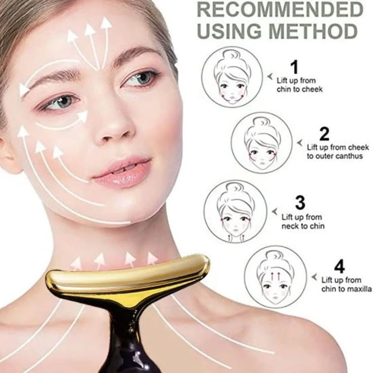Vegena Face Massager Against Wrinkles, Face Beauty Device, Electric Face Massager Anti-Wrinkle with 3 Modes 45°C Anti-Wrinkle Face Device Skin Tightening Ems Face Care Device Anti-Wrinkle