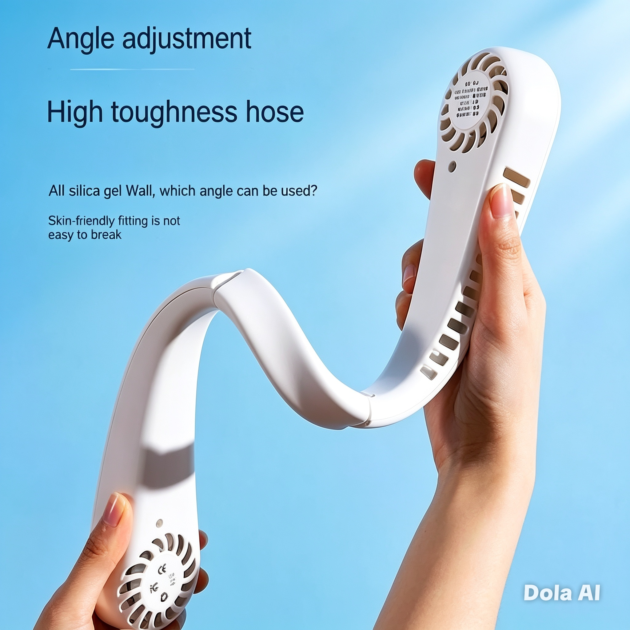 Portable Bladeless Neck Cooler – Hands-Free 360° Airflow USB Rechargeable Neck Fan for Indoor & Outdoor Use ~ 1200 mAh