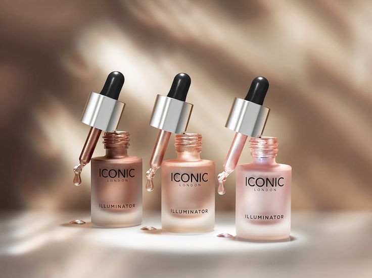 Iconic London Illuminator Highlighter Drops Ultra Glow Liquid Highlighter Radiant Finish Luminous Shine - Golden