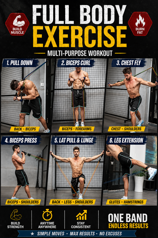 Resistance Bands Set - 11pcs Latex Pull Rope With Door Anchor, Handles, And Ankle Straps For Effective Home And Gym Workout Routines