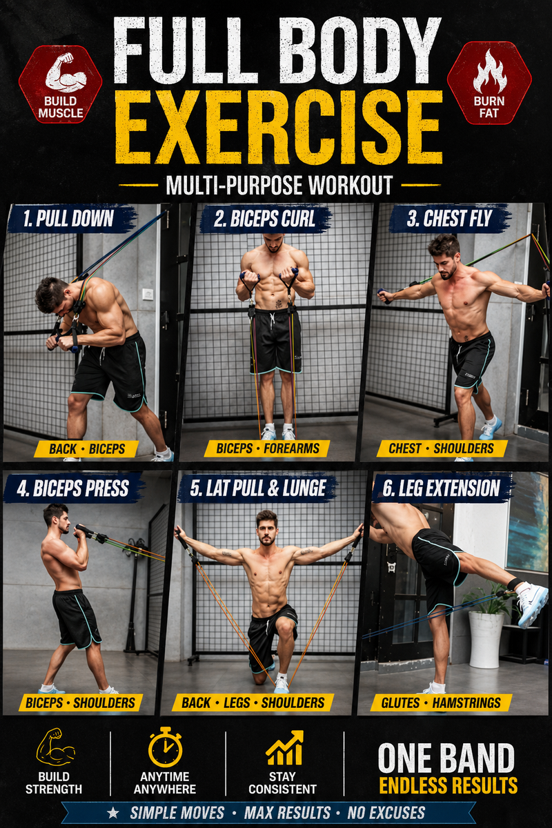 Resistance Bands Set - 11pcs Latex Pull Rope With Door Anchor, Handles, And Ankle Straps For Effective Home And Gym Workout Routines