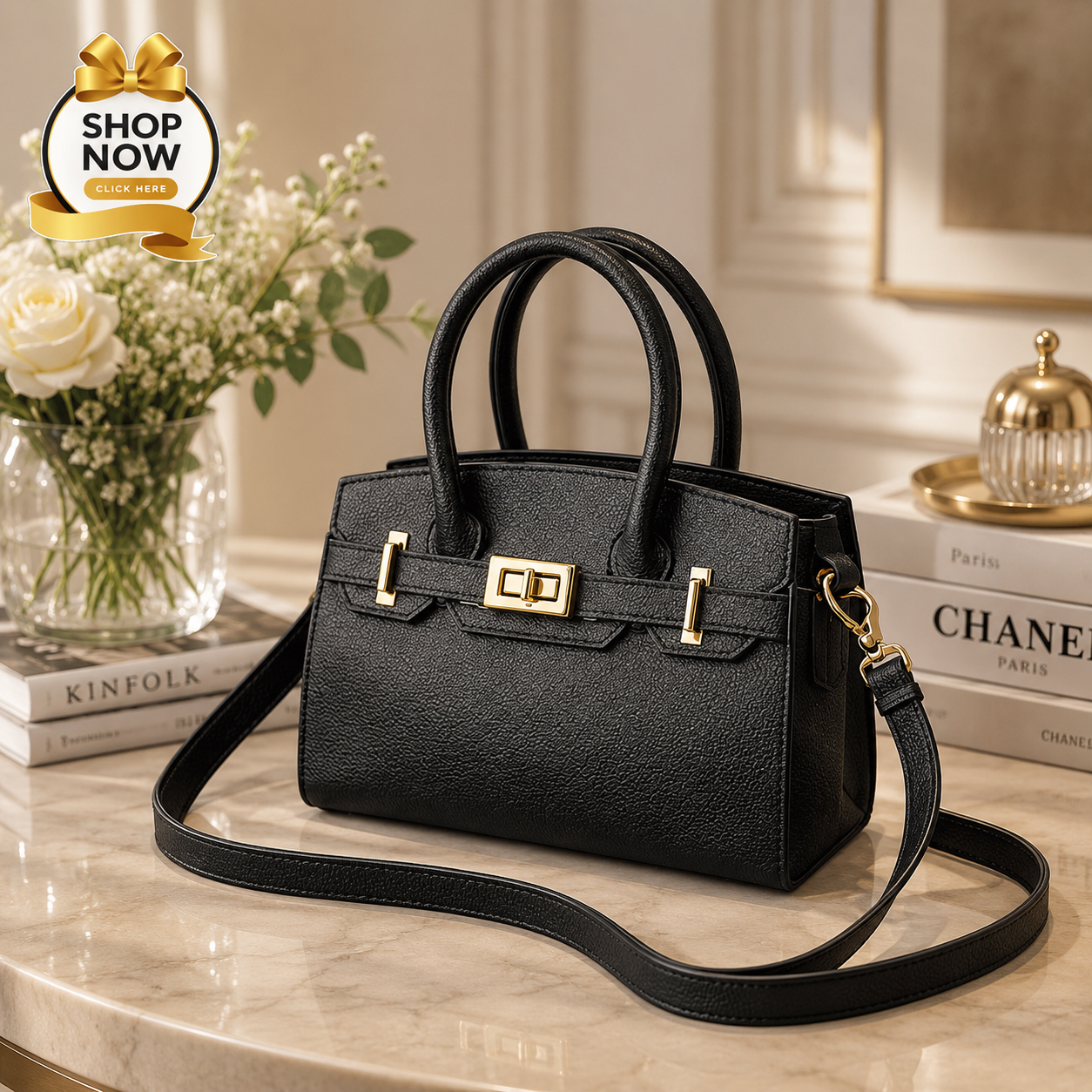 Stylish Shoulder Bag For Girls Premium Fashion Handbag With Belt Elegant Design | Pink