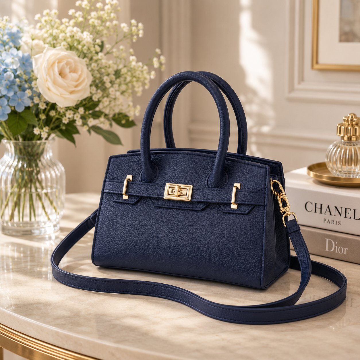 Stylish Shoulder Bag For Girls Premium Fashion Handbag With Belt Elegant Design | Pink