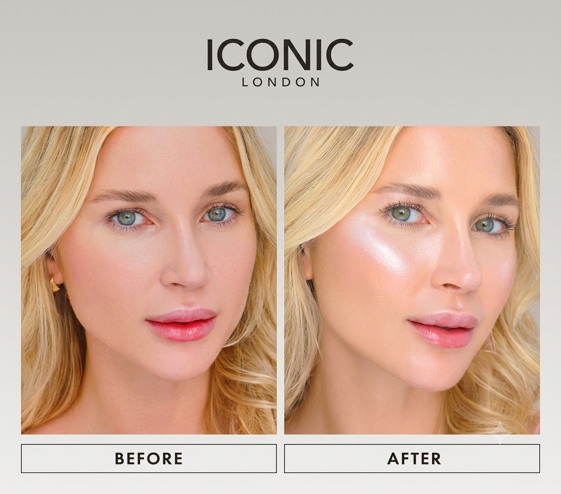 Iconic London Illuminator Highlighter Drops Ultra Glow Liquid Highlighter Radiant Finish Luminous Shine - Golden