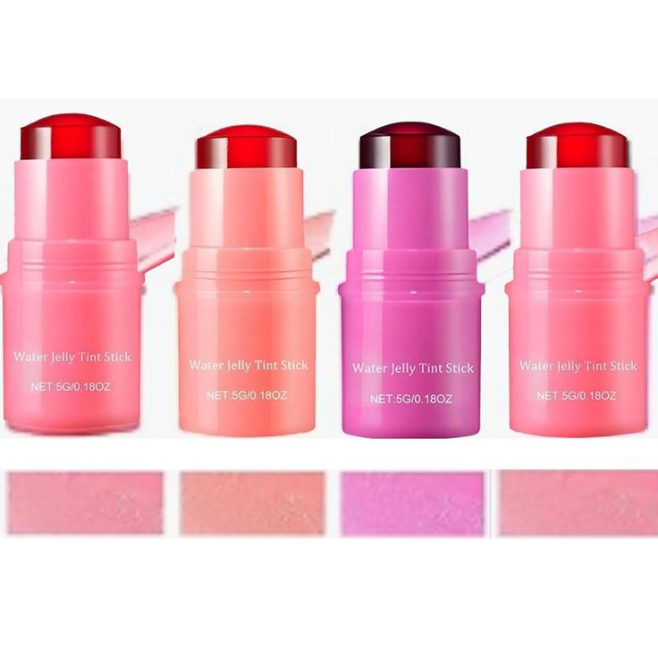 Jelly Tint Set of 4 – Long Lasting Lip & Cheek Tint Collection