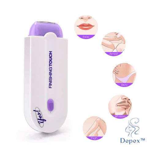 Finishing Touch Yes Hair Remover – Rechargeable Painless Facial & Body Hair Removal Device for Women | Electric Epilator for Face, Upper Lip, Underarms, Bikini & Legs