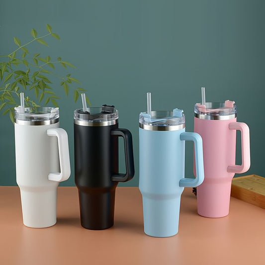 Premium Simple Tumbler 40oz – Elegant Stainless Steel Hot & Cold Cup (Random Color)