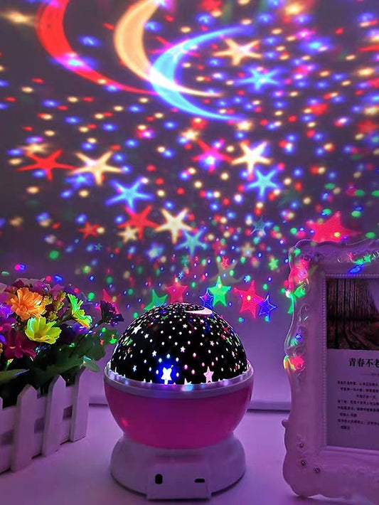 Night Light Star Lamp Starry Sky Projector | 360° Rotating LED Star Light Lamp With Multicolor Projection | Perfect Table Night Lamp Gift For Babies And Children (Random Color)